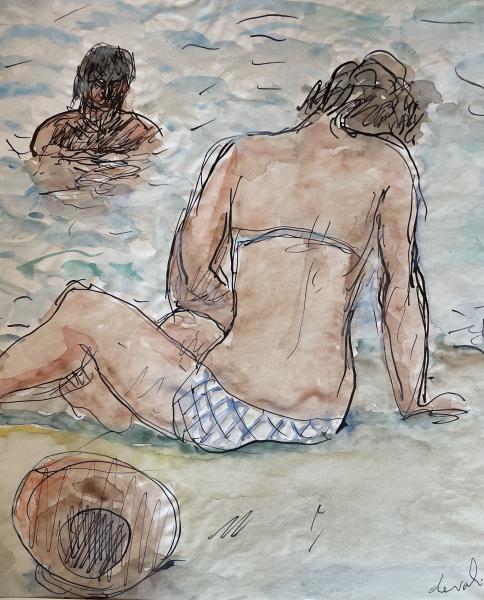 Le maillot à carreaux bleu