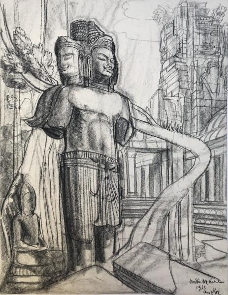 Angkor, Grand bouddha, 1955