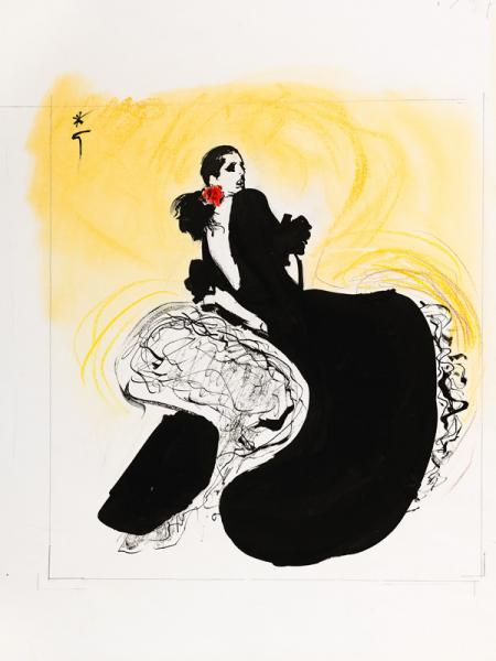 Danseuse de flamenco René GRUAU