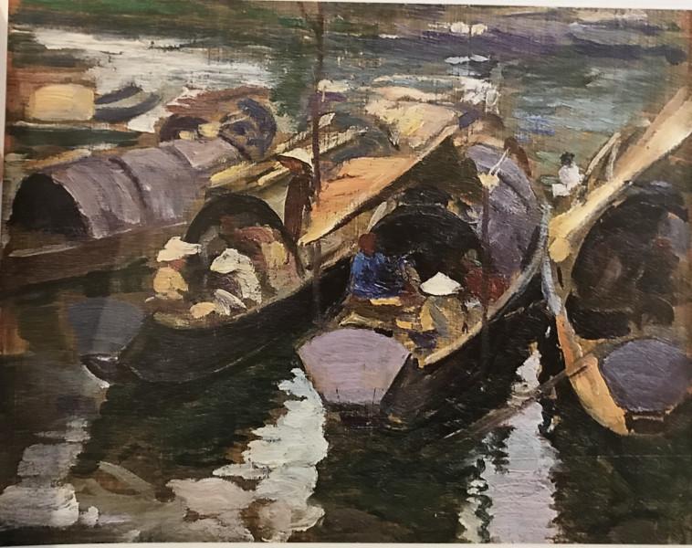 Jonques sur le Mékong