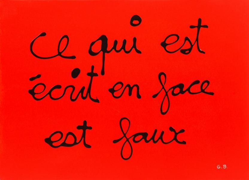 Ce qui est écrit en face est faux, 2004.