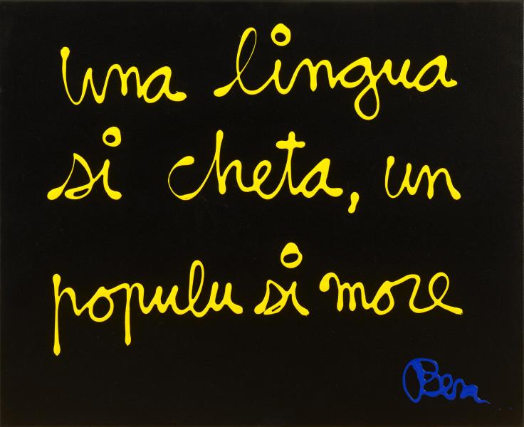 Una lingua si cheta, un populu si more, 2013.