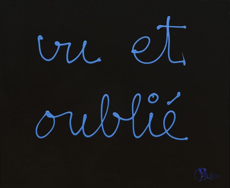 Vu et oublié, 2013.