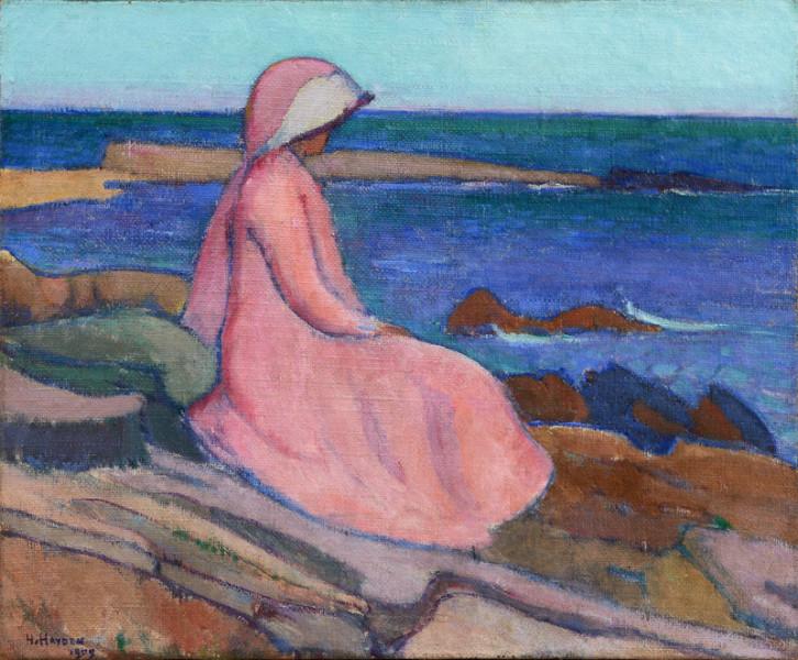 Robe rose devant la mer, 1909