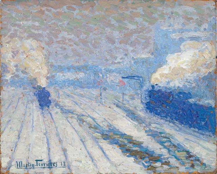 Paris, gare Montparnasse, fumées, 1918