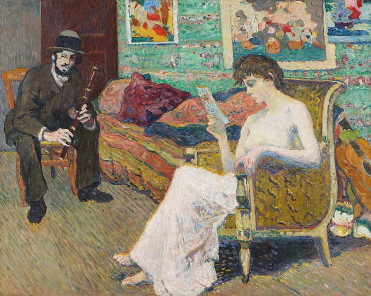 Le joueur de flûte, portrait de Georges d'Espagnat, 1895