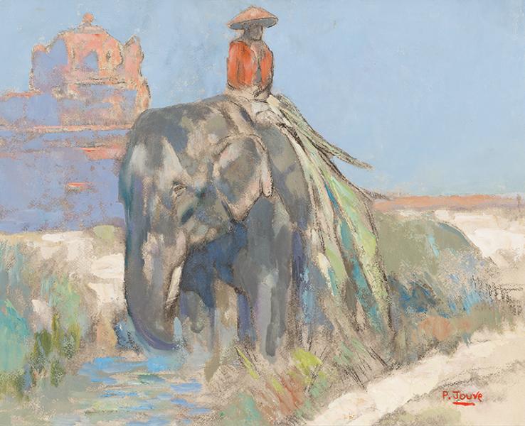 Éléphant à Hué, Annam, 1923