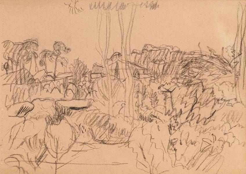 Etude pour le tableau Lisière de forêt (Arcachon), 1922