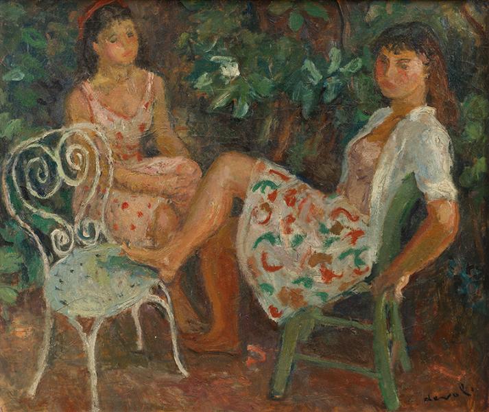 Jeunes filles au jardin