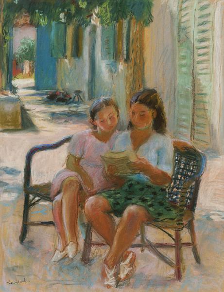 La lecture sur la terrasse