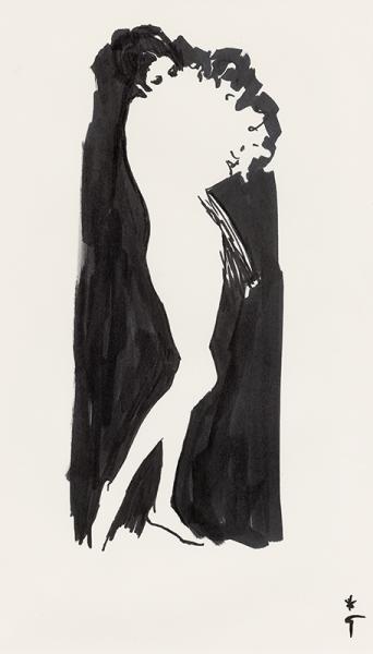 Cachée derrière le bouquet