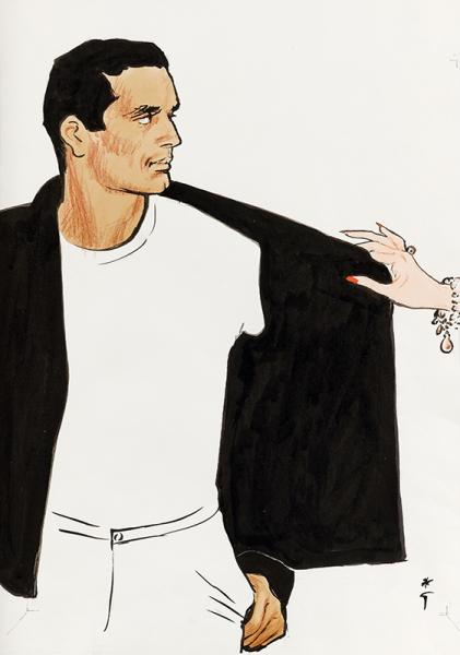 Pas mal! Projet publicitaire pour le parfum Jules, Christian Dior, circa 1981.