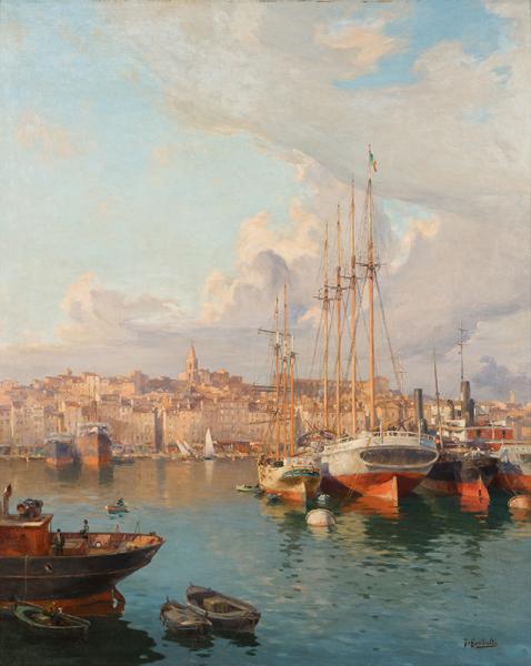 Le port de Marseille, vue du quai de Rive Neuve