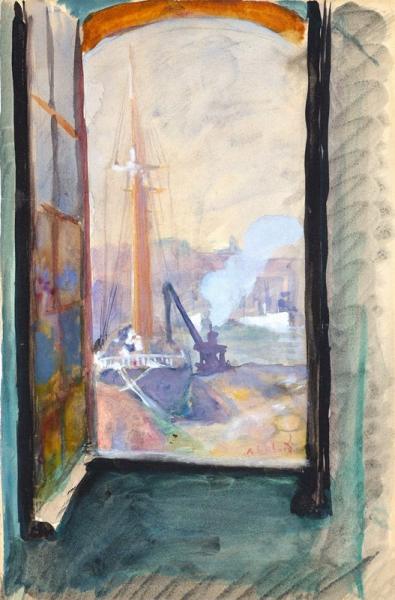 Fenêtre ouverte sur le Port de Marseille.