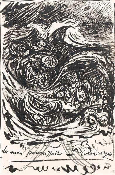 La mer pourrissait , Coleridge, 1947 André MASSON