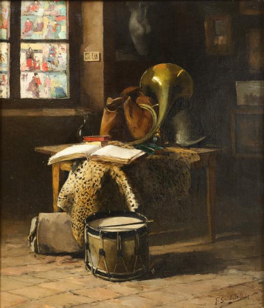 Composition dans un coin d'atelier, 1885 Joseph GARIBALDI