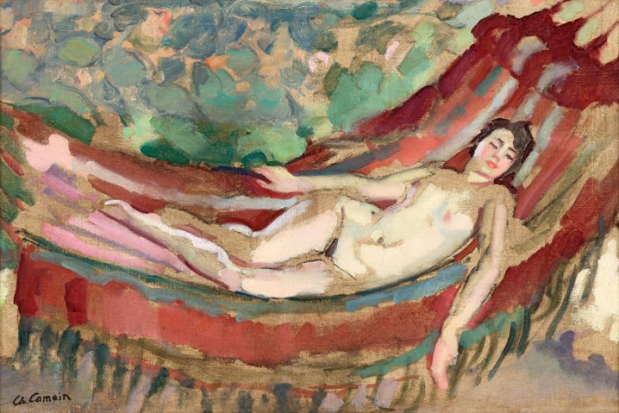 Elise au hamac, Cassis, circa 1905