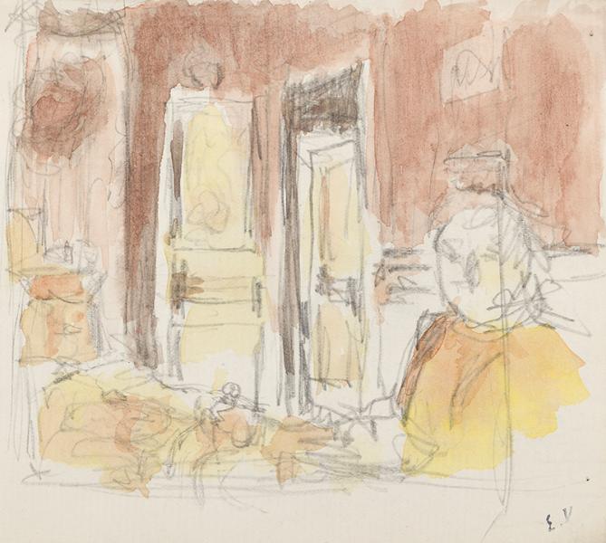 Madame Vuillard à table rue Truffaut, vers 1899-1904