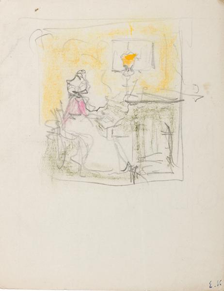 Misia au piano, vers 1896 Edouard VUILLARD