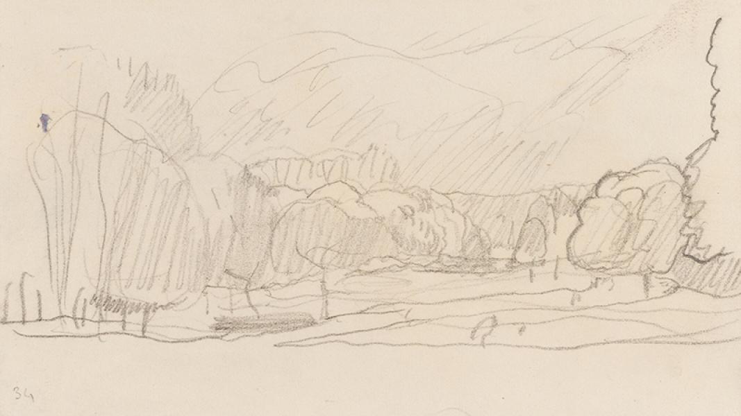 Etude de paysage aux arbres